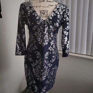 Cocktail dress with silver sequence